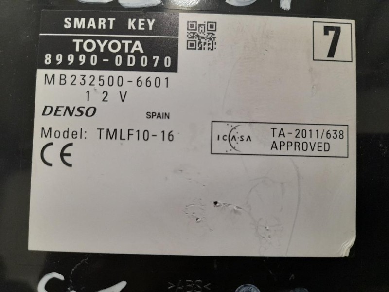 Centralina Keyless GO 899900D070 Toyota Yaris IV 2014