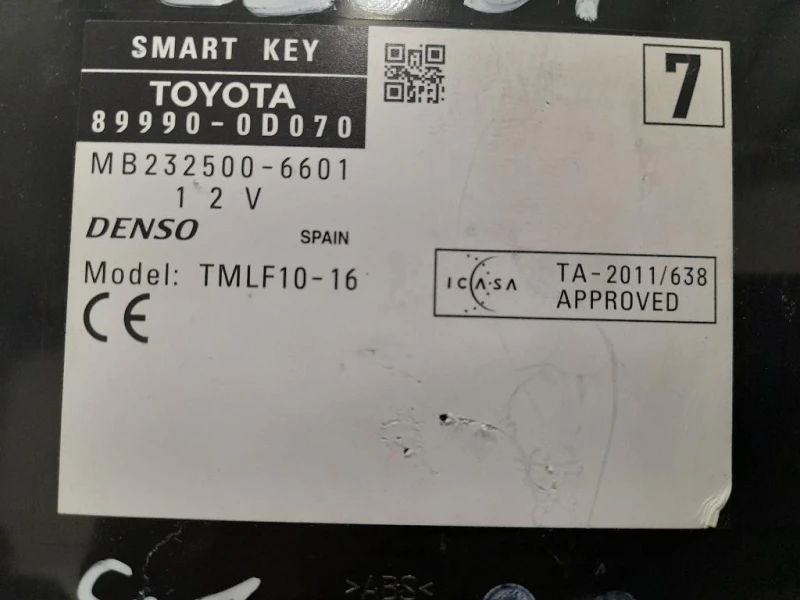 Centralina Keyless GO 899900D070 Toyota Yaris IV 2014