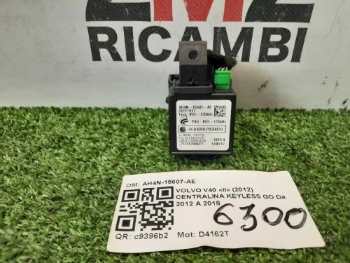 Centralina Keyless GO AH4N-15607-AE IMMOBILIZER Volvo V40 II 2012