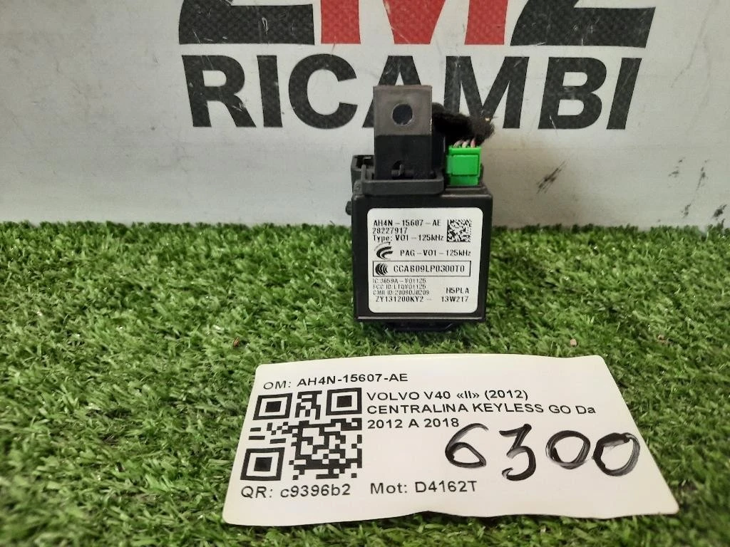 Centralina Keyless GO AH4N-15607-AE IMMOBILIZER Volvo V40 II 2012