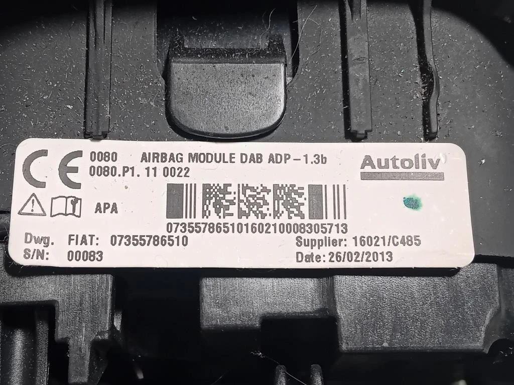Air-bag Guidatore 07355786510 Fiat 500L 2013