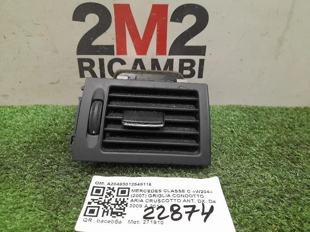 Griglia Condotto ARIA Cruscotto ANT DX A20483012549116 Mercedes Classe C W204 2007