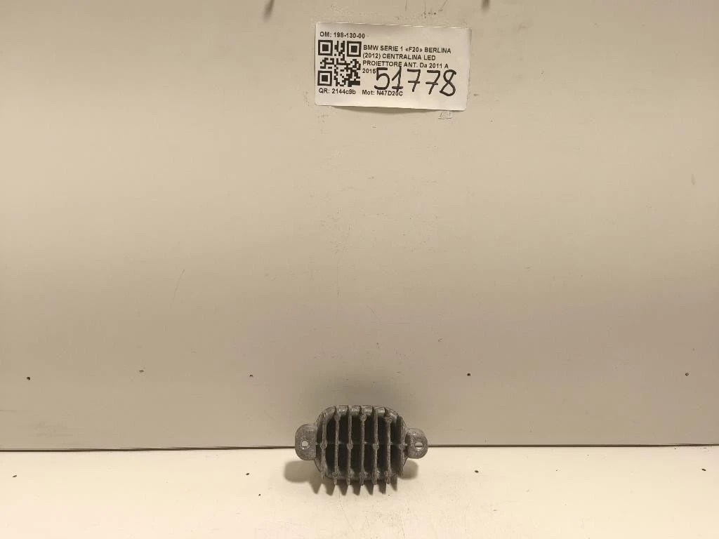 Centralina LED Proiettore ANT 198-130-00 Bmw Serie 1 F20 Berlina 2012