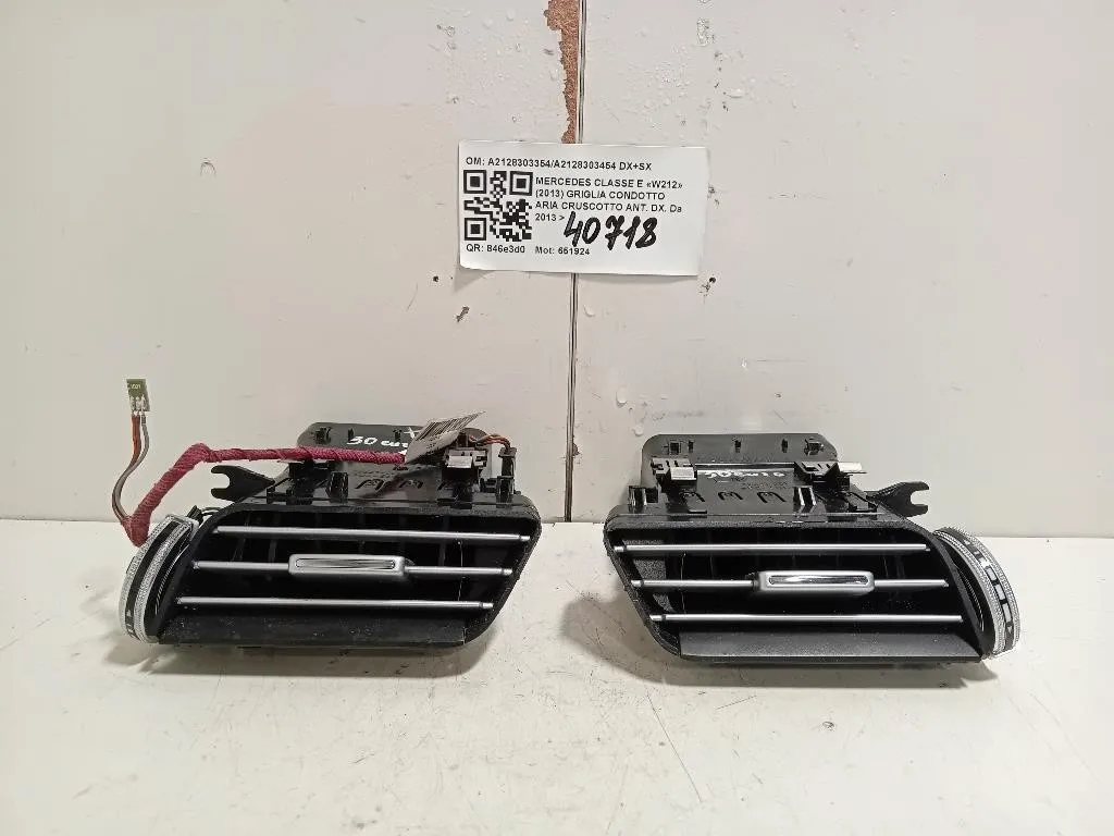 Griglia Condotto ARIA Cruscotto ANT DX A2128303354A2128303454 DX+SX Mercedes Classe E W212 2013