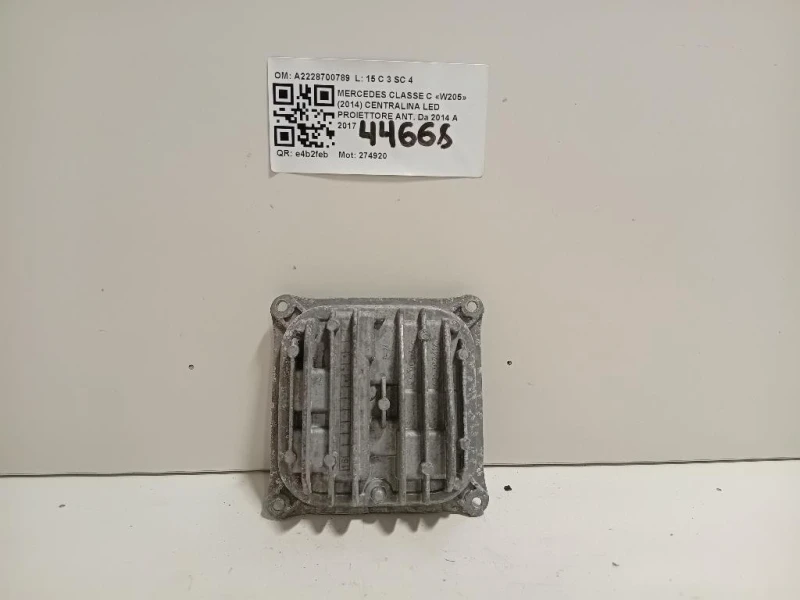 Centralina LED Proiettore ANT A2228700789 Mercedes Classe C W205 2014