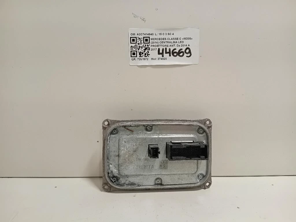 Centralina LED Proiettore ANT A2C7414940 Mercedes Classe C W205 2014
