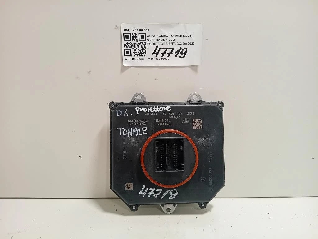 Centralina LED Proiettore ANT DX 1401000568 Alfa Romeo Tonale 2022