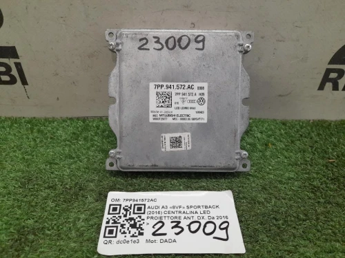 Centralina LED Proiettore ANT DX 7PP941572AC Audi A3 8VF Sportback 2016