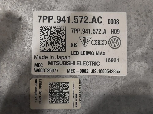 Centralina LED Proiettore ANT DX 7PP841572AC Audi Q2 GAB 2016