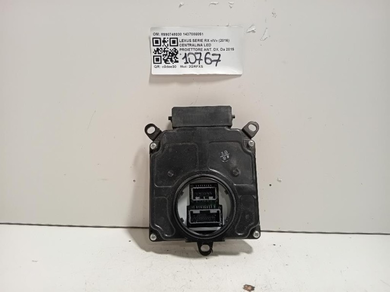 Centralina LED Proiettore ANT DX 8990748030 1437000051 Lexus Serie RX IV 2016