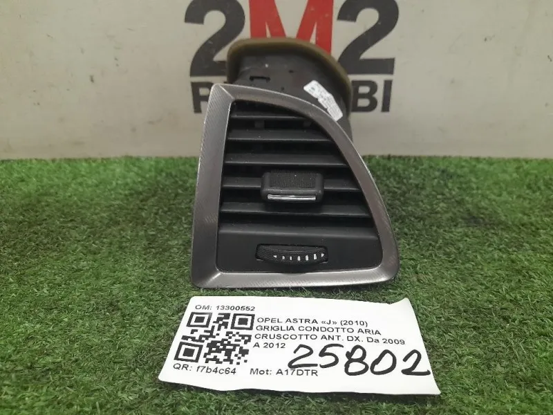Griglia Condotto ARIA Cruscotto ANT DX 13300552 Opel Astra J 2010