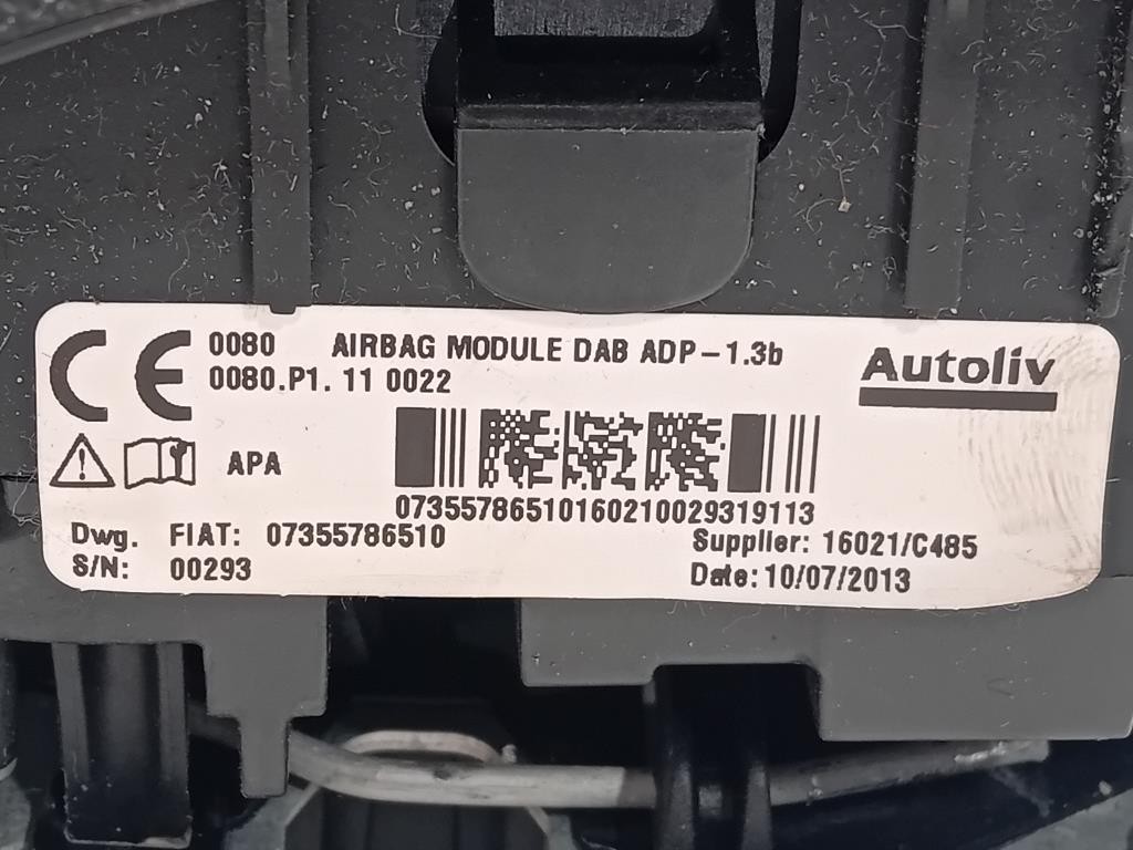 Air-bag Guidatore 07355786510 Fiat 500L 2013
