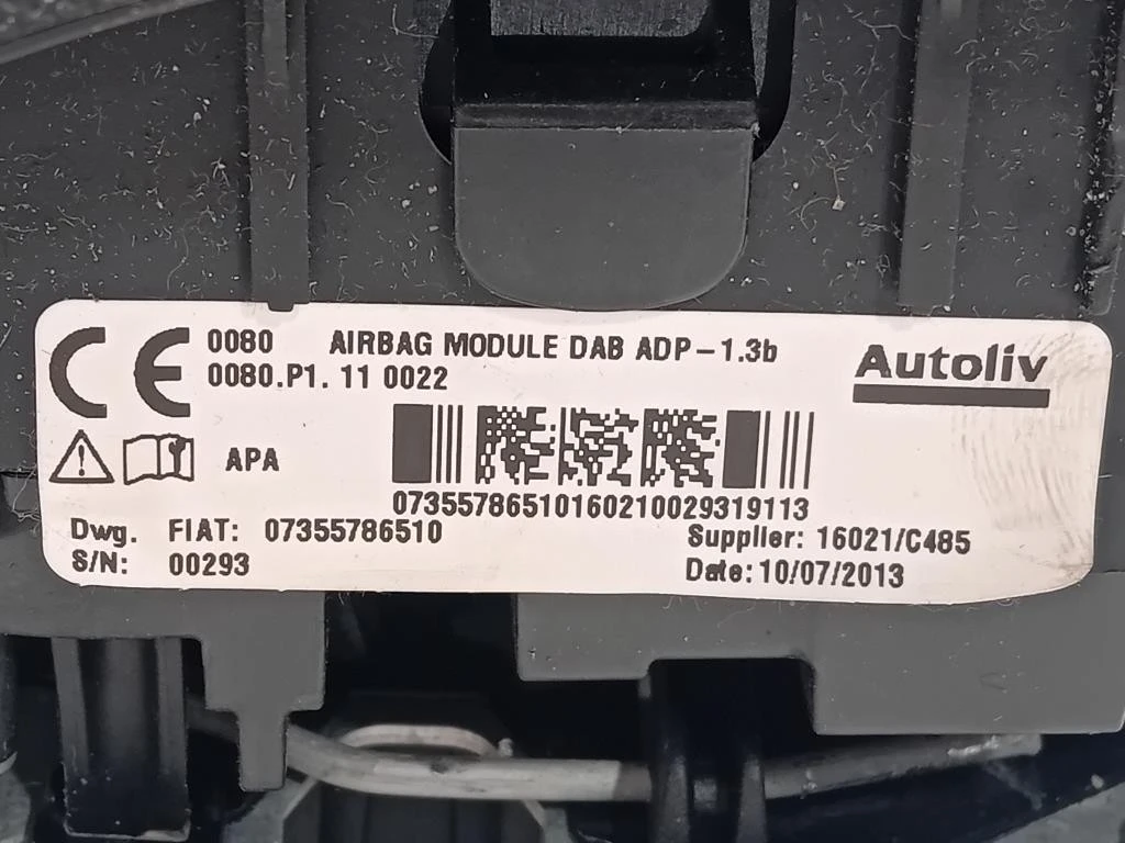Air-bag Guidatore 07355786510 Fiat 500L 2013