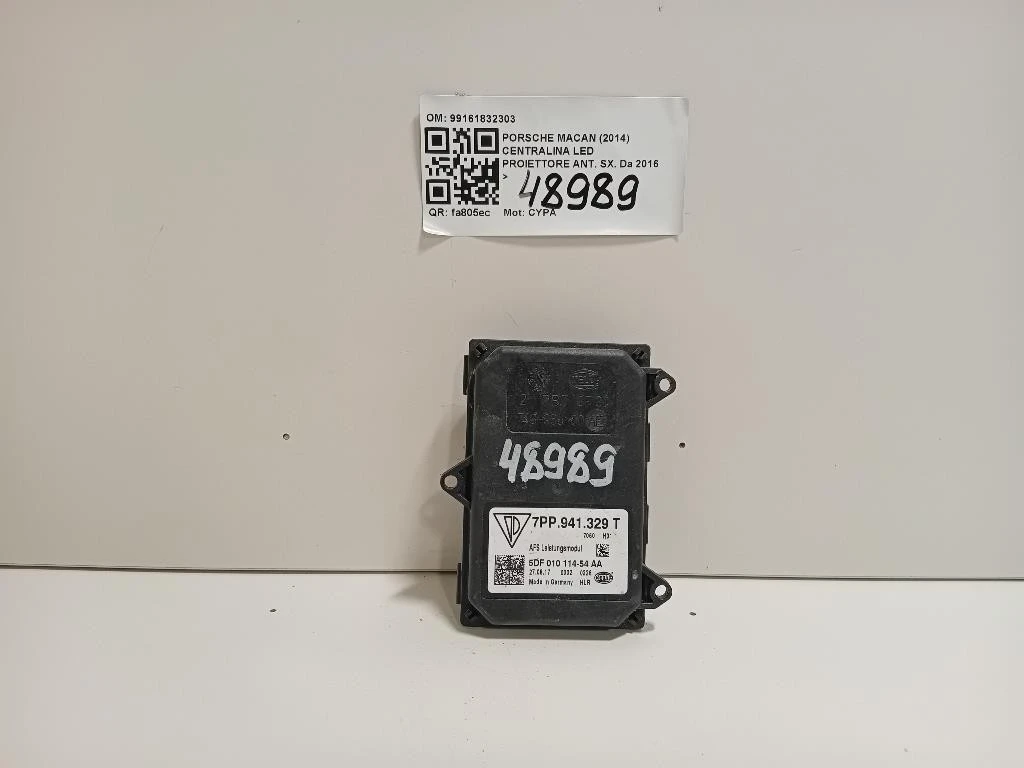 Centralina LED Proiettore ANT SX 99161832303 Porsche Macan I 2014