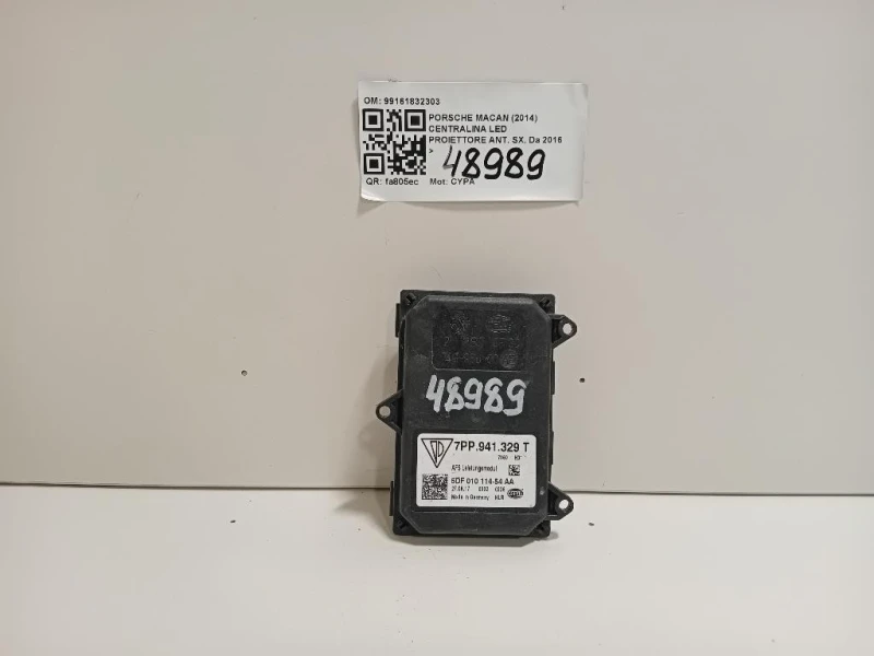 Centralina LED Proiettore ANT SX 99161832303 Porsche Macan I 2014