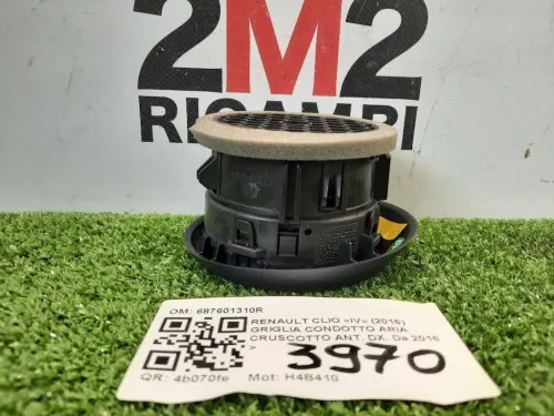 Griglia Condotto ARIA Cruscotto ANT DX 687601310R Renault CLIO IV 2016