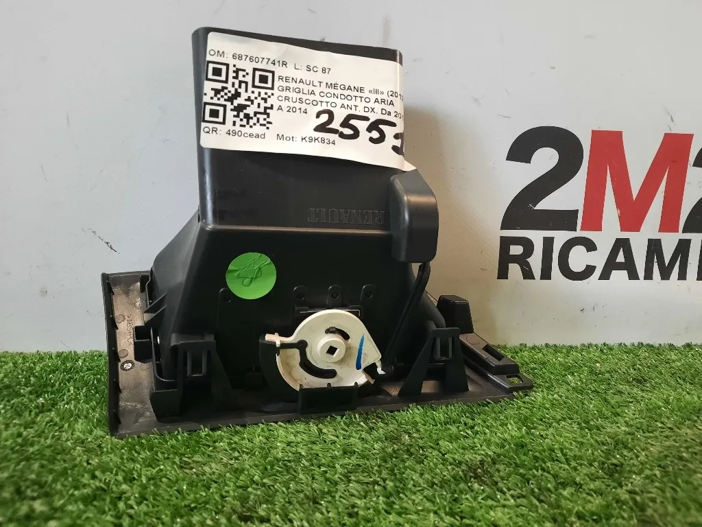 Griglia Condotto ARIA Cruscotto ANT DX 687607741R Renault Mégane III 2012