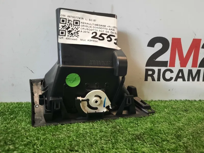 Griglia Condotto ARIA Cruscotto ANT DX 687607741R Renault Mégane III 2012