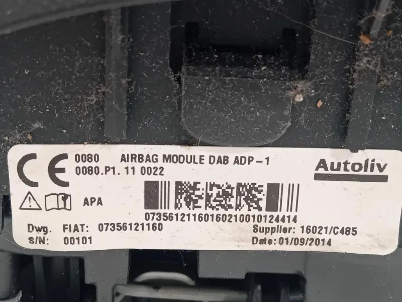 Air-bag Guidatore 07356121160 Fiat 500L 2013