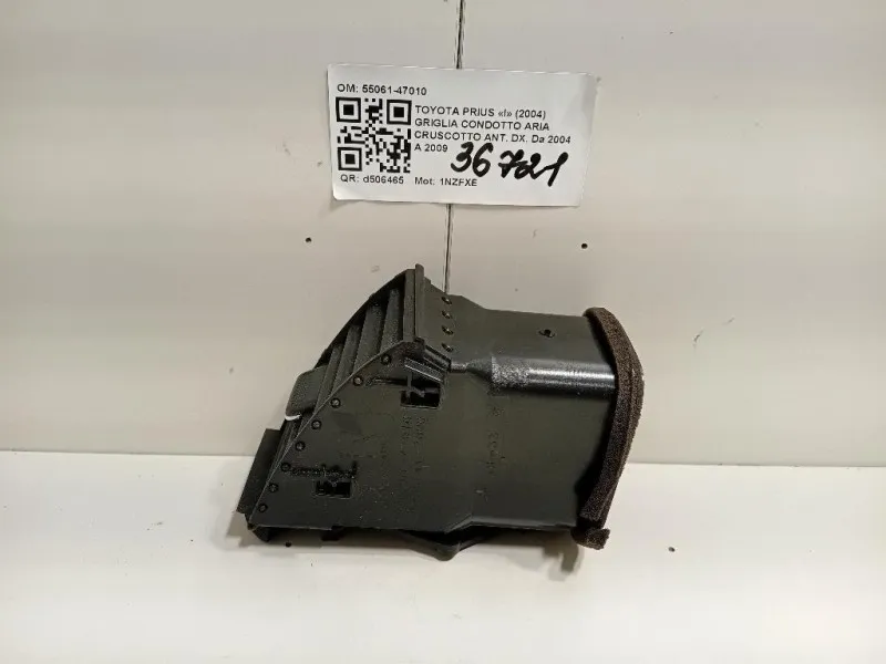Griglia Condotto ARIA Cruscotto ANT DX 55061-47010 Toyota Prius I 2004