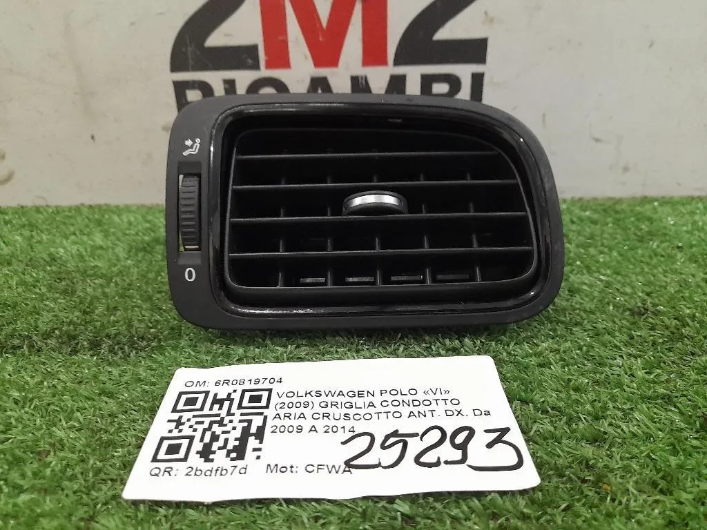 Griglia Condotto ARIA Cruscotto ANT DX 6R0819704 Volkswagen POLO VI 2009