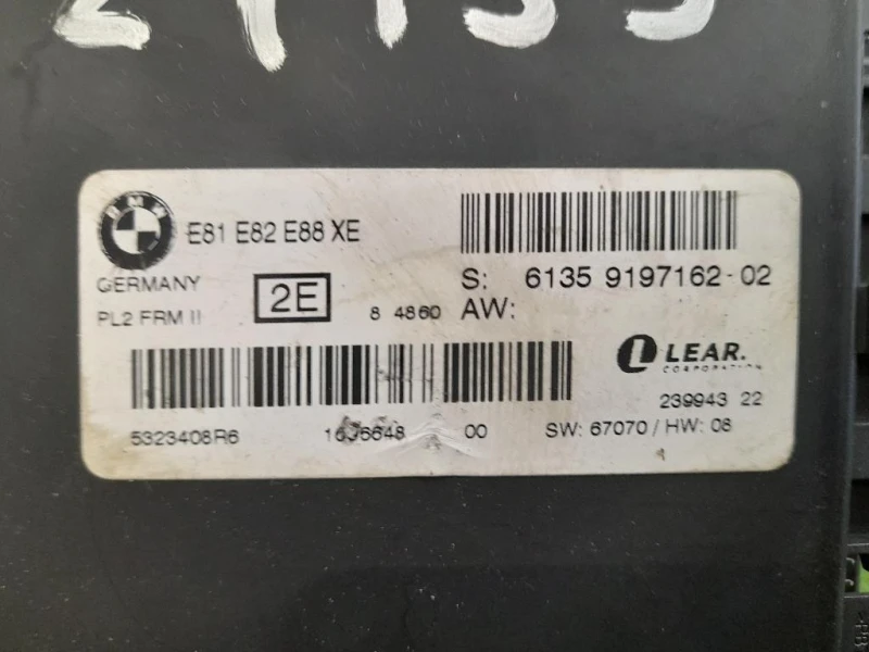 Centralina LUCI Interne 61359197162 Bmw Serie 1 E81 Berlina 2005