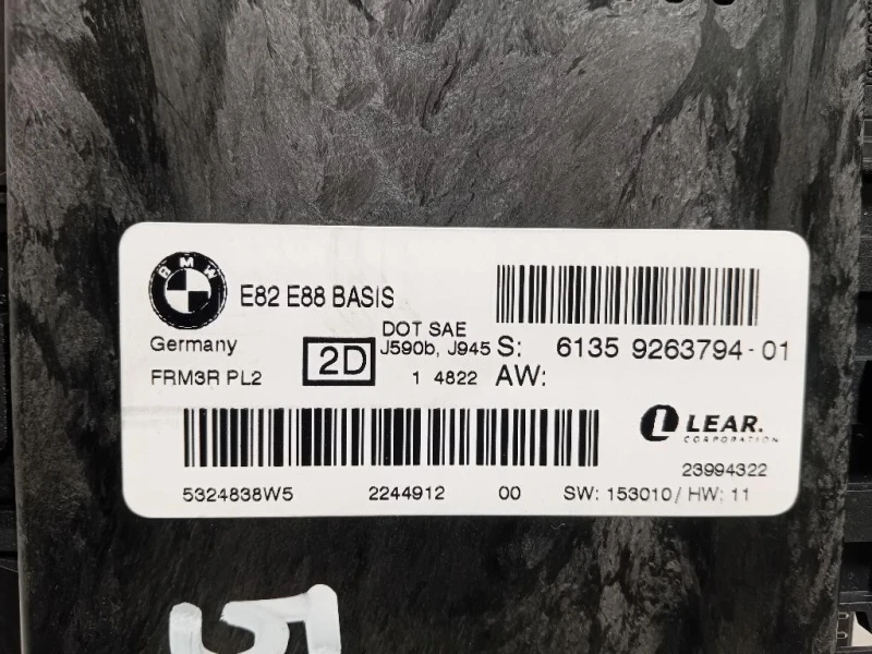Centralina LUCI Interne 6135926379401 Bmw Serie 1 E82 Coupe 2005