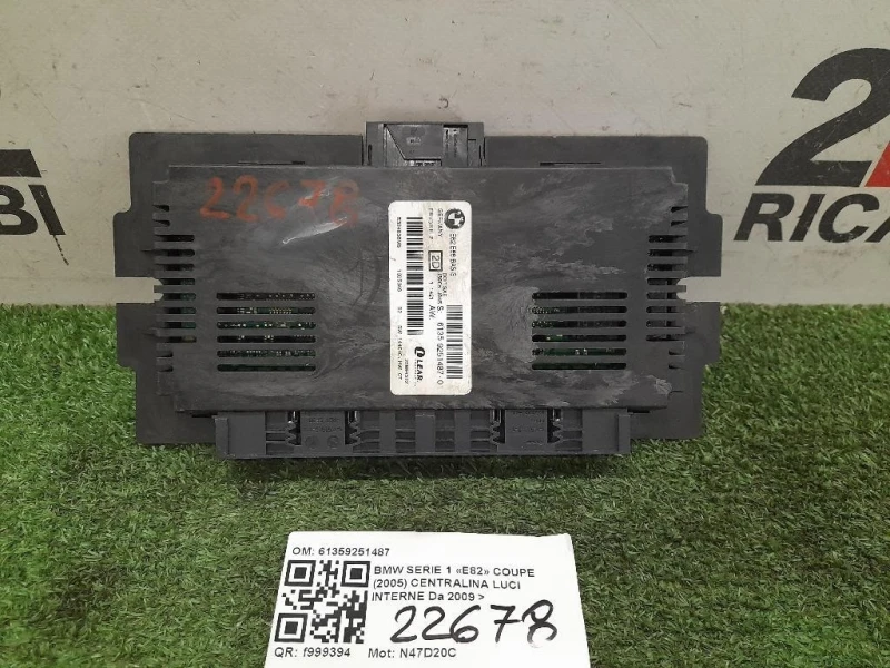 Centralina LUCI Interne 61359251487 Bmw Serie 1 E82 Coupe 2005