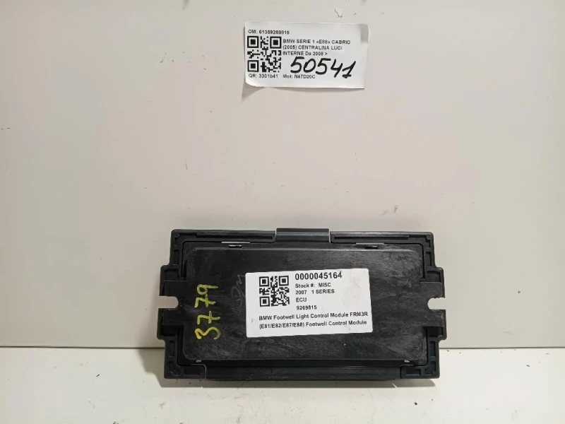 Centralina LUCI Interne 61359269815 Bmw Serie 1 E88 Cabrio 2005