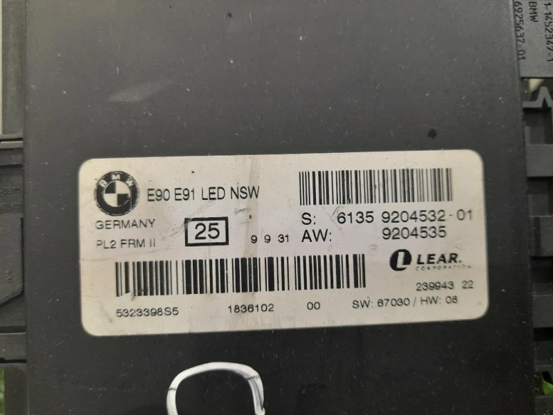 Centralina LUCI Interne 9204532 9204535 Bmw Serie 3 E90 Berlina 2005