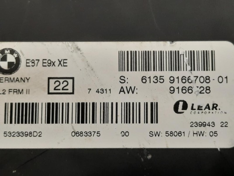 Centralina LUCI Interne 6135 9166708-01 Bmw Serie 3 E90 Berlina 2005