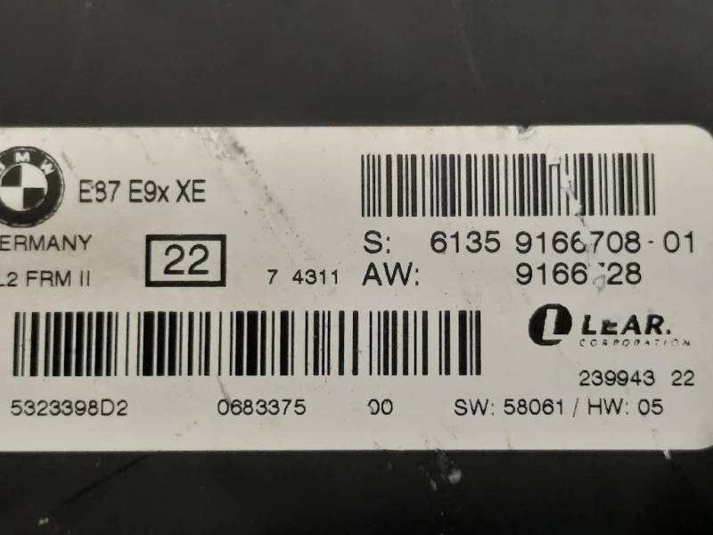 Centralina LUCI Interne 6135 9166708-01 Bmw Serie 3 E90 Berlina 2005