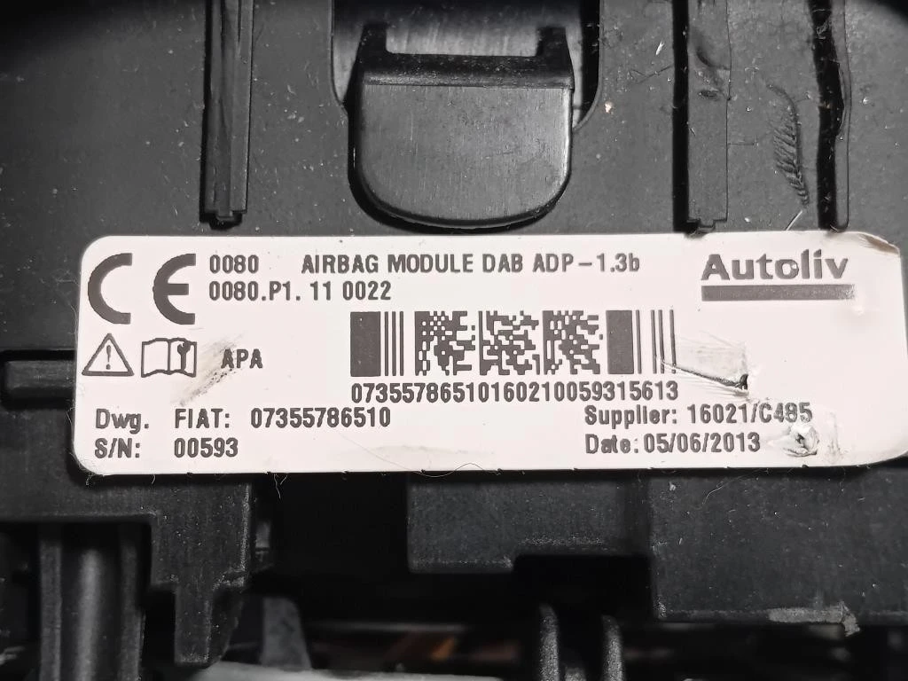 Air-bag Guidatore 07355786510 Fiat 500L 2013