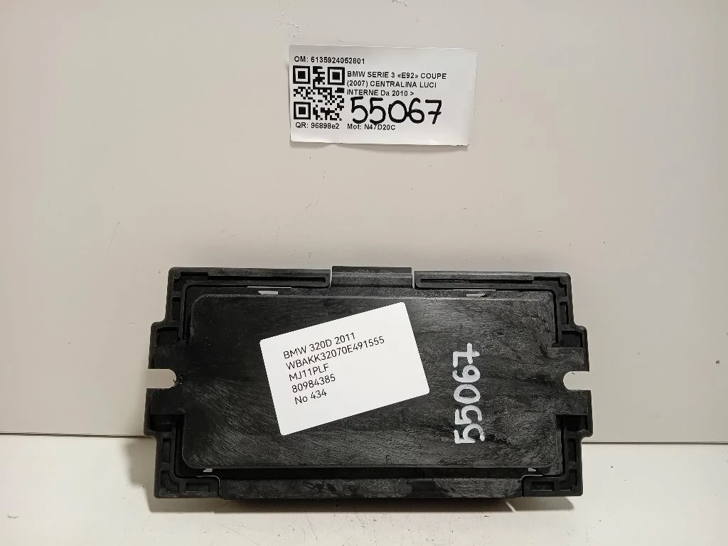 Centralina LUCI Interne 6135924052801 Bmw Serie 3 E92 Coupe 2007