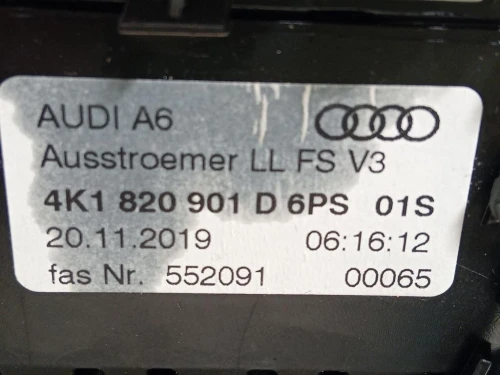 Griglia Condotto ARIA Cruscotto ANT SX 4K1 820 901 D Audi A6 4GD Avant 2016