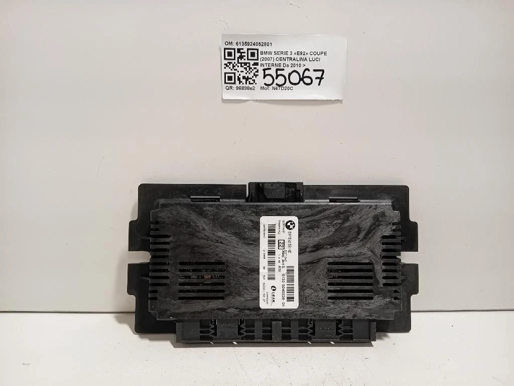 Centralina LUCI Interne 6135924052801 Bmw Serie 3 E92 Coupe 2007