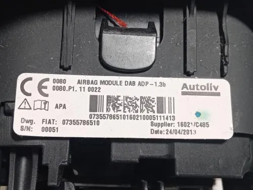 Air-bag Guidatore 07355786510 Fiat 500L 2013