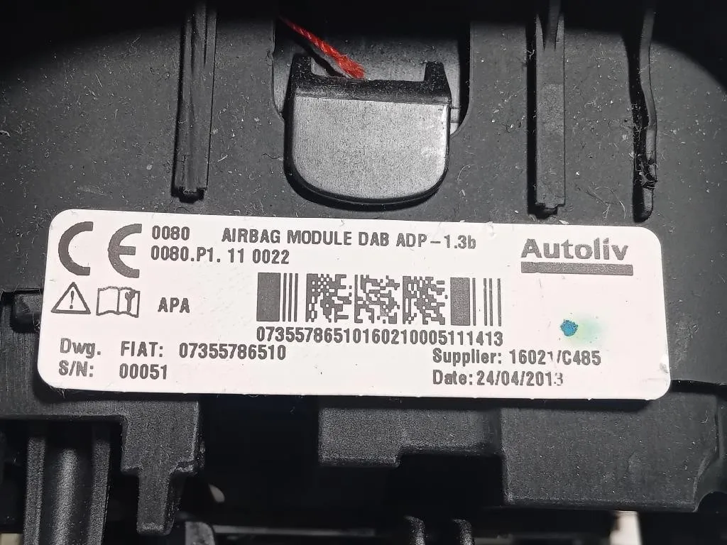 Air-bag Guidatore 07355786510 Fiat 500L 2013