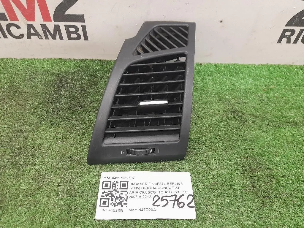 Griglia Condotto ARIA Cruscotto ANT SX 64227059187 Bmw Serie 1 E87 Berlina 2005
