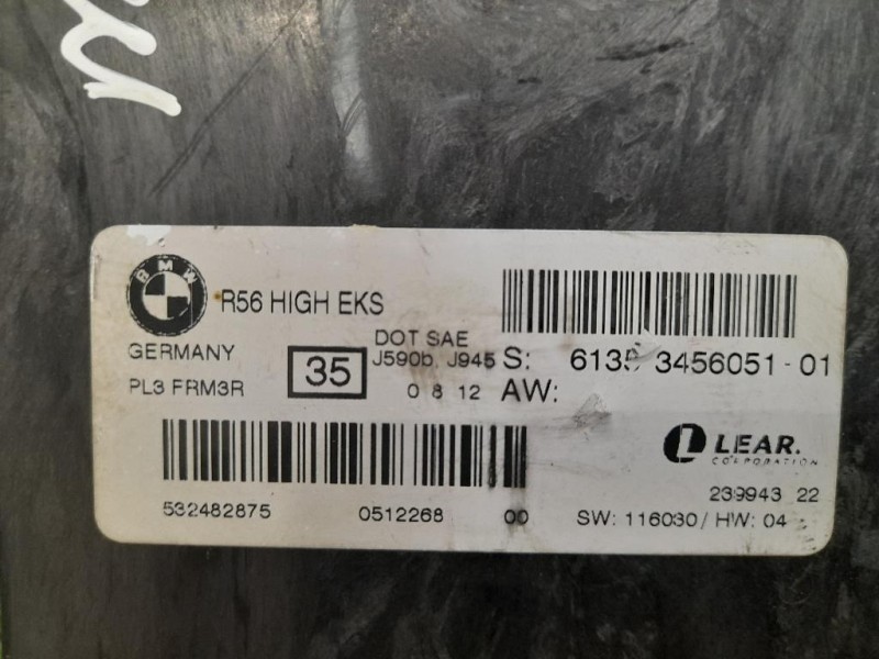 Centralina LUCI Interne 61353456051 Mini MINI Cooper R56 2007