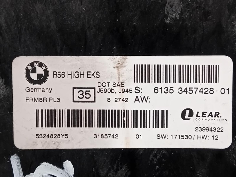 Centralina LUCI Interne 61353457428 Mini MINI Cooper R57 Cabrio 2007