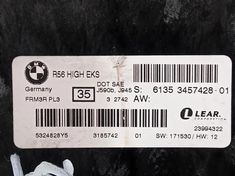 Centralina LUCI Interne 61353457428 Mini MINI Cooper R57 Cabrio 2007