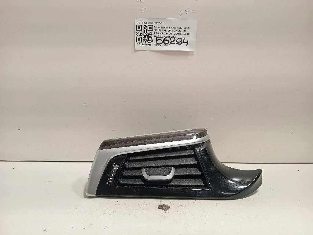 Griglia Condotto ARIA Cruscotto ANT SX 9329543 Bmw Serie 5 G30 Berlina 2016