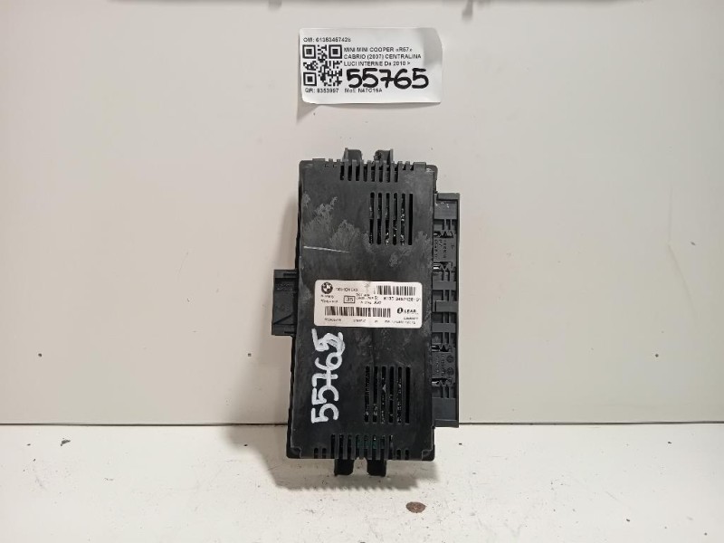 Centralina LUCI Interne 61353457428 Mini MINI Cooper R57 Cabrio 2007