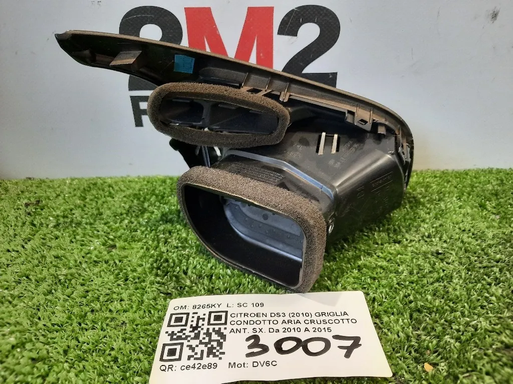 Griglia Condotto ARIA Cruscotto ANT SX 8265KY Citroen DS3 2010