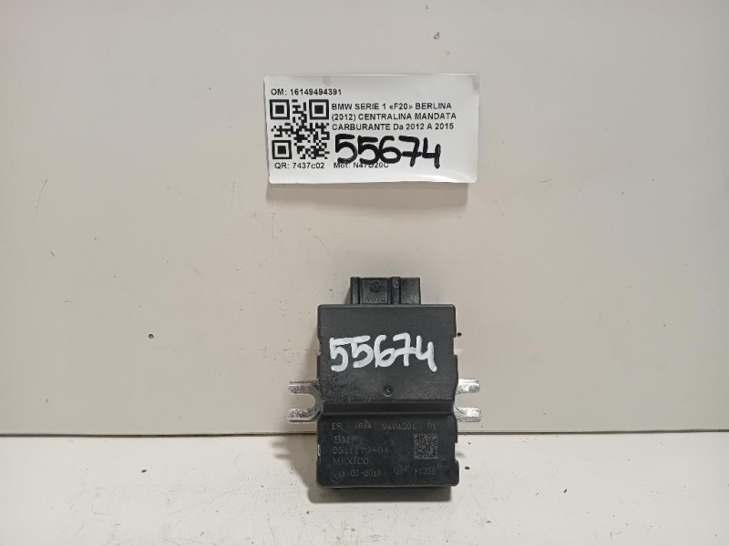 Centralina Mandata Carburante 16149494391 Bmw Serie 1 F20 Berlina 2012