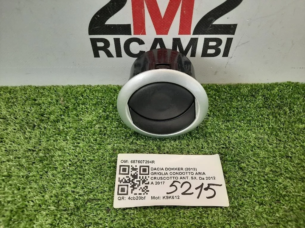 Griglia Condotto ARIA Cruscotto ANT SX 687607294R Dacia Dokker 2013