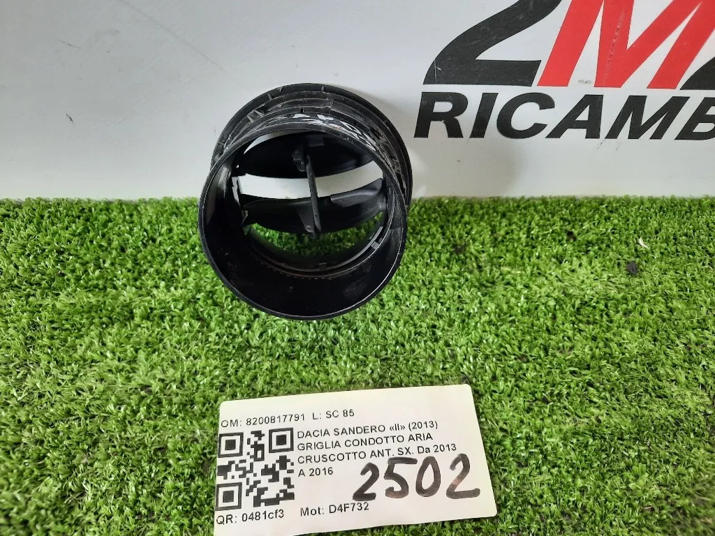 Griglia Condotto ARIA Cruscotto ANT SX 8200817791 Dacia Sandero II 2013