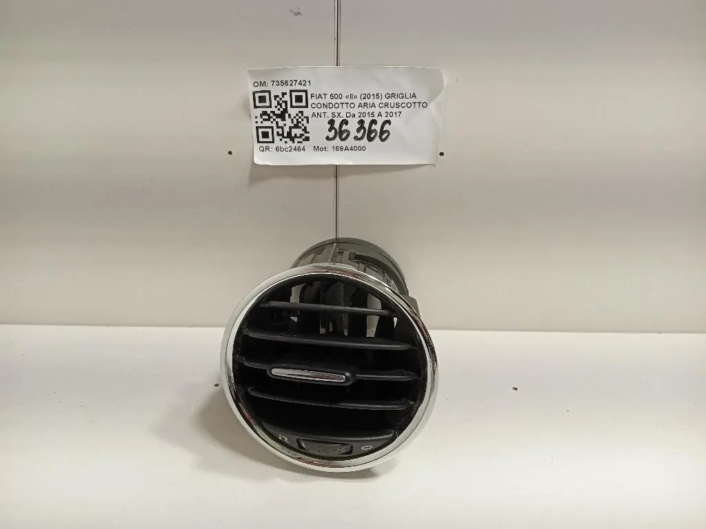 Griglia Condotto ARIA Cruscotto ANT SX 735627421 Fiat 500 II 2015