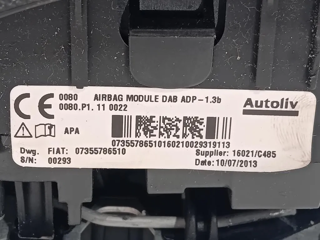 Air-bag Guidatore 07355786510 Fiat 500L 2013